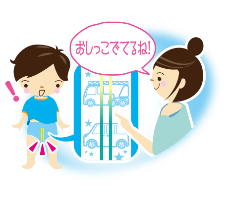 トレパンマン トイレトレーニング専用紙おむつ モレずにぬれた感じがわかる トレパンマン ユニ チャーム